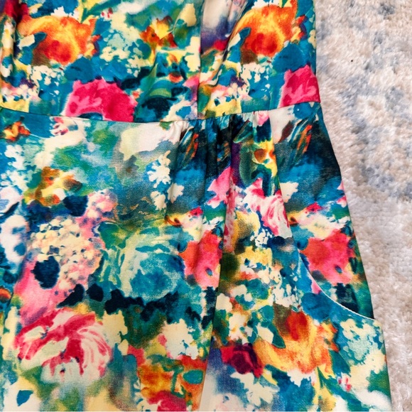 Anthropologie Maeve Tea Garden‎ Floral Sheath Dress Pockets Feminine Sz 0 beauty - Picture 8 of 16